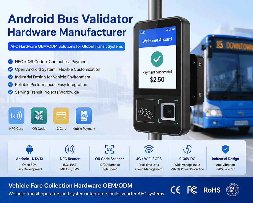 Android Bus Validator Hardware Manufacturer for Smart Public Transportation Systems