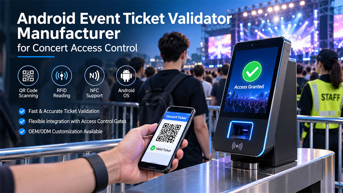 Android Event Ticket Validator Manufacturer for Concert Access Control