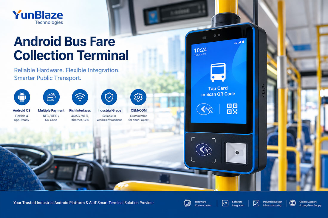 Android Bus Fare Collection Terminal for Smart Public Transport